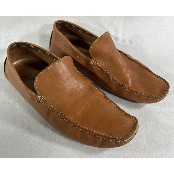 DONALD PLINER Brown Leather Slip-on Driving Loafers Moccasins Size 13M main image 7